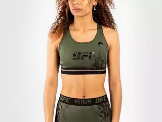 Venum UFC Authentic Fight Week Womens Sport Bra Verde LUCHA SUJETADOR