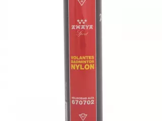 Volante de badminton de vinilo. Color rojo. Velocidad rápida.   Ref  67070200