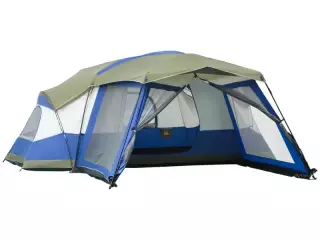 Tienda de Campaña 6-8 Personas Tienda Familiar con Vestíbulo 2 Ventanas Tienda Tipo Cúpula Poliéster 3000mm 518x487x237 cm
