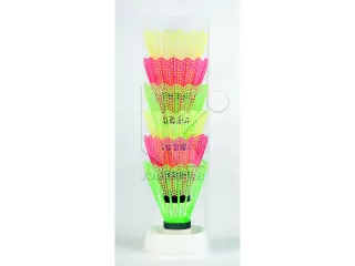 Volantes Badminton Plástico color, bote 6 uds