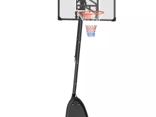 Canasta de Baloncesto Ajustable 236-293 cm con Ruedas Tablero de PC Base Rellenable para Exterior Negro