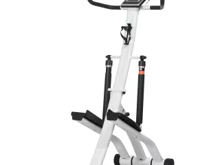 STEPPER con 12 niveles de resistencia, pantalla LCD, 2 ruedas, 80 cm x 61 cm x 134 cm, Blanco + Negro
