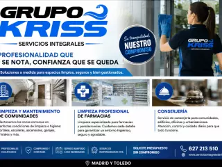 Limpieza de comunidades, farmacias y conserjería Grupo Kriss