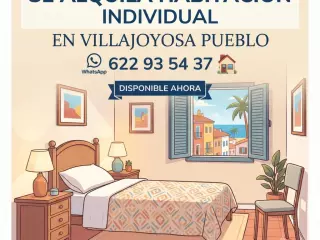 SE ALQUILA HABITACION VILLAJOYOSA PUEBLO