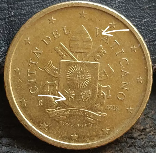 Moneda de 50 centimos del vaticano