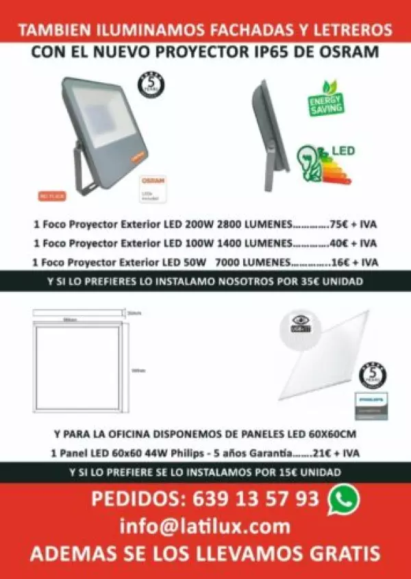 Iluminación LED de todo tipo