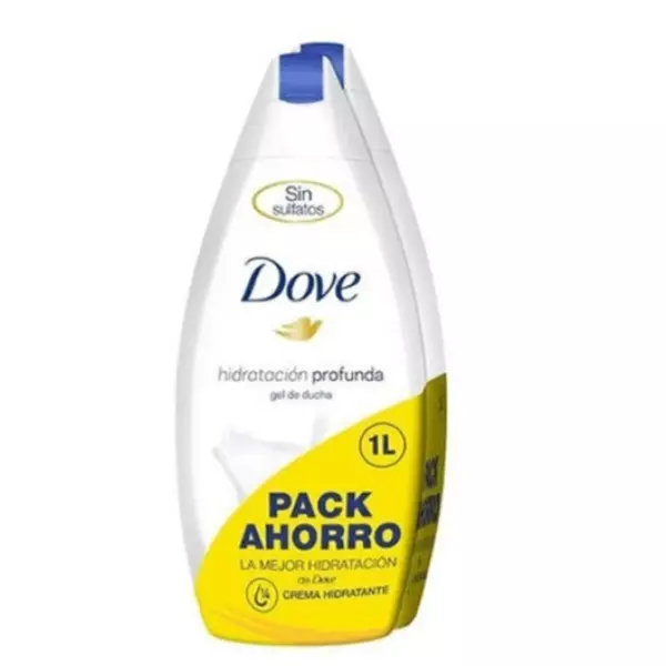 DOVE GEL DE DUCHA HIDRATACIÓN PROFUNDA 2 X 500 ML