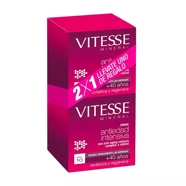 VITESSE CREMA FACIAL MINERAL ANTIEDAD SPF10 2 X 50 ML