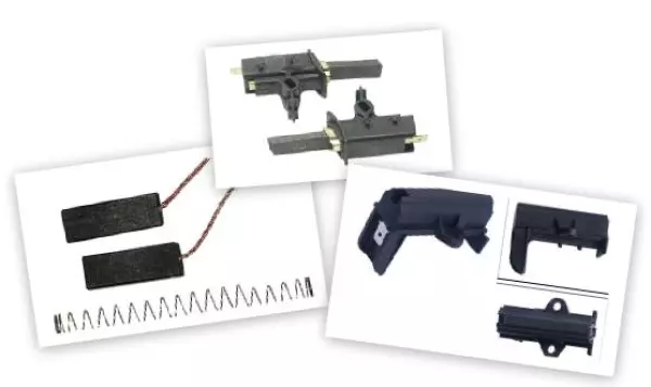 Escobillas motor CC 58mm corte derecho – Calidad AEG, Zanussi