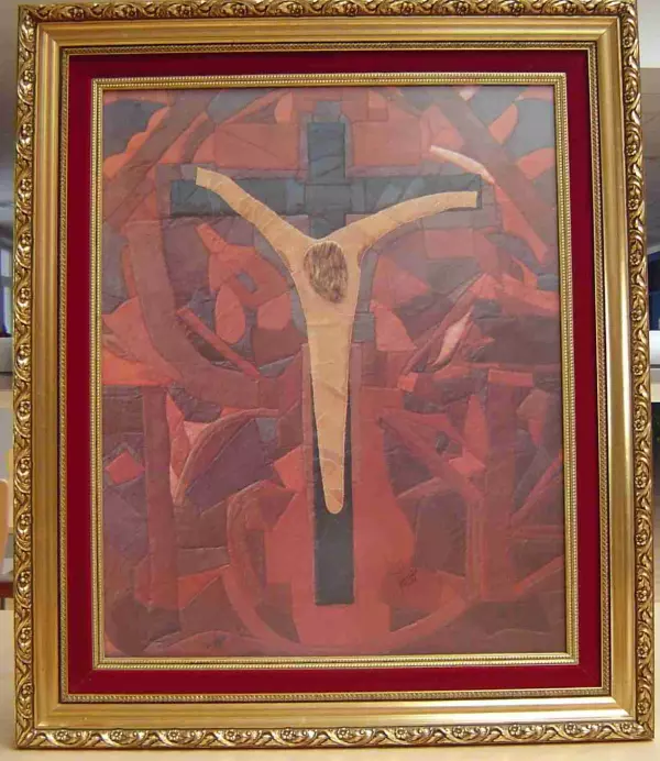 CRISTO SOBRE VIDRIERA