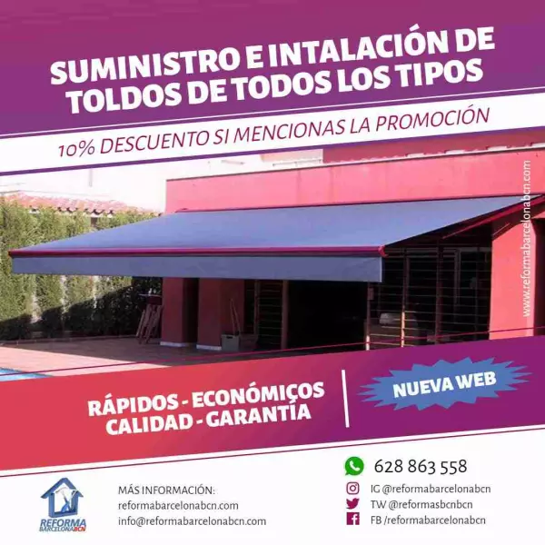SUMINISTRO E INSTALACIÓN DE TOLDOS ECONÓMICOS