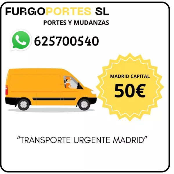 Portes En Ventas 50€ (Furgón 12m3)La elipa