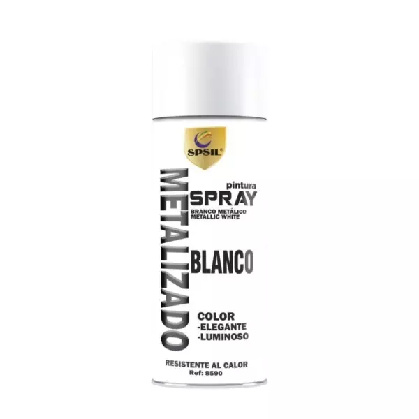 8590 SPRAY PINTURA COLOR BLANCO METALIZADO 400 ML. SPSIL