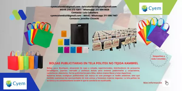 BOLSAS PUBLICITARIAS EN TELA POLITEX NO TEJIDA KAMBREL