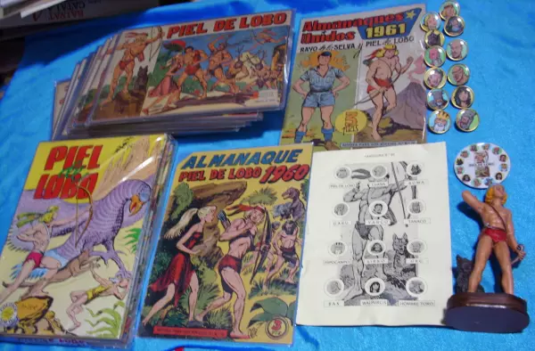 PIEL DE LOBO LAS  2 COLC.COMPL ORIGIN+ALMANAQUES+FIGURA+PINS