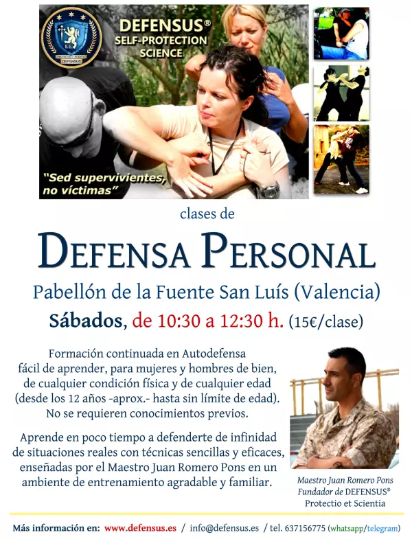Clases de defensa personal Valencia-DEFENSUS