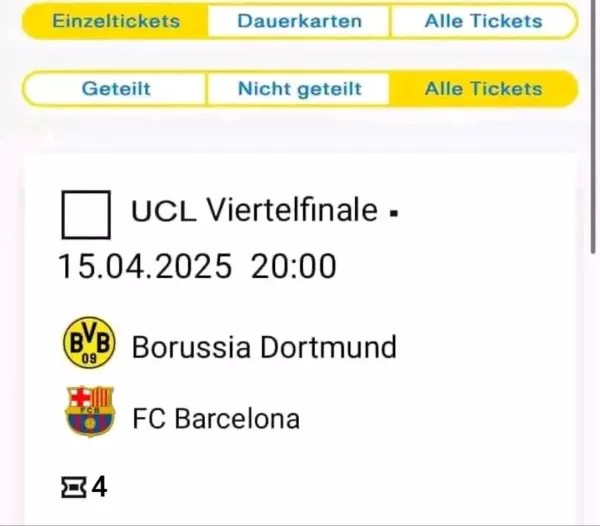 Entradas Dortmund vs Barcelona
