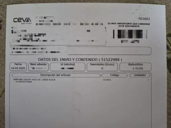 Samsung Galaxy A05s, 128GB negro.