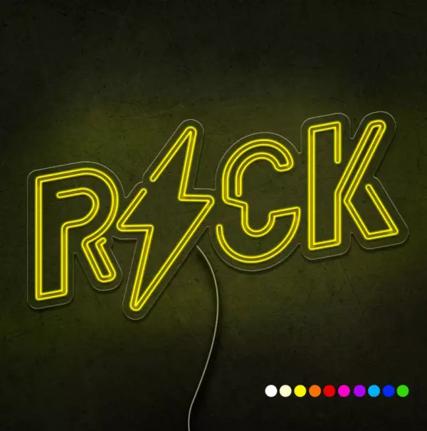 Neón Rock con Rayo