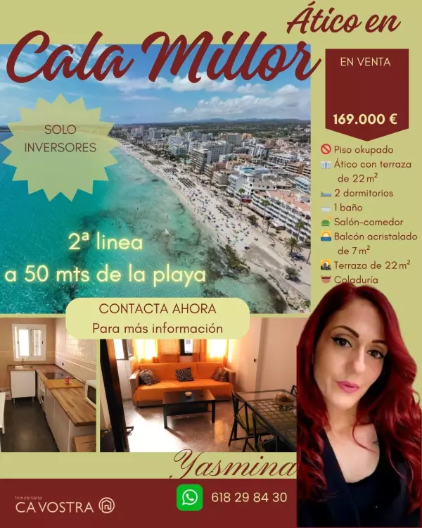 Se vende ático en cala millor