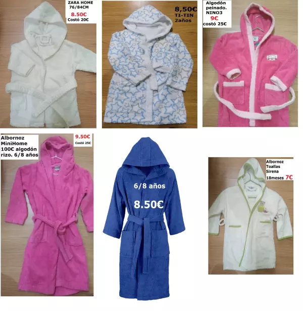 Albornoz bebes y niños desde 7€