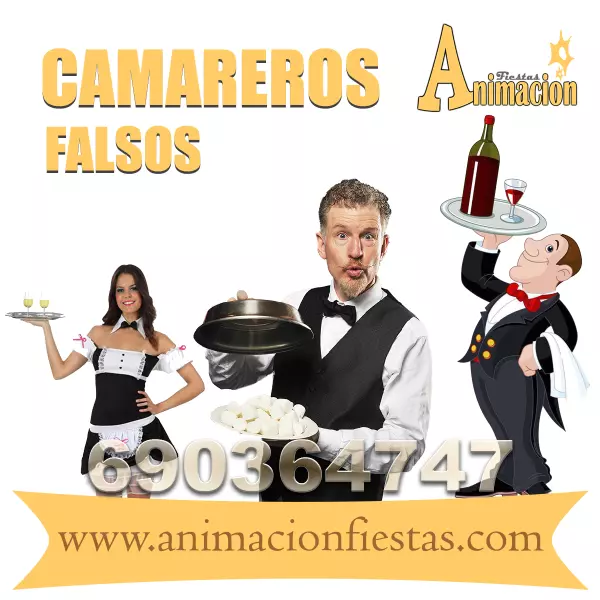 Actores infiltrados como camareros falsos