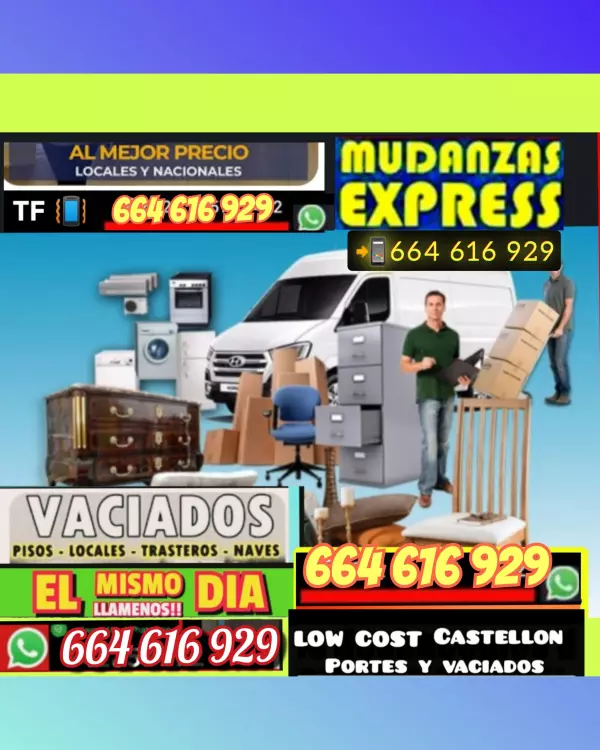 TRASNPORTES Y MUDAMZAS VACIADOS INMUEBLES