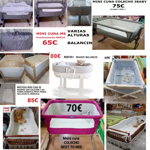 MINI CUNAS, MOISÉS, COLECHO , MADERA ETC DESDE 60€ EN PUMUCKI REUS ( TGNA)