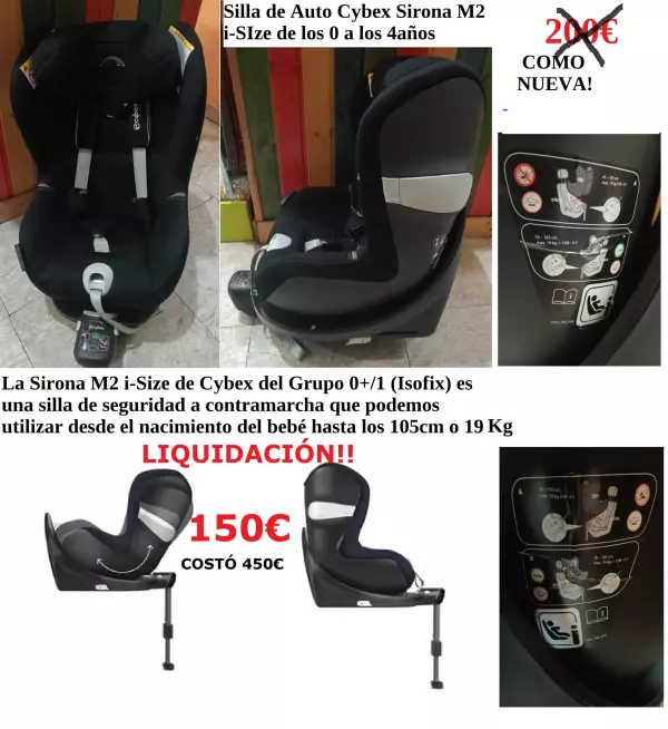 Silla coche CYBEX SIRONA M2 LIQUIDACIÓN!! 150€ ( costó 450€ ) en PUMUCKI REUS