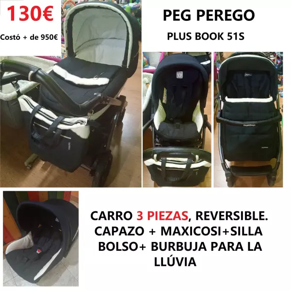 CARRO PEG PEREGO 3 PIEZAS 130€