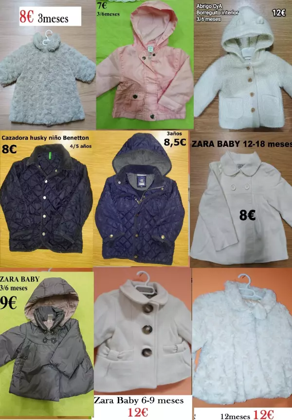 ABRIGOS CHAQUETAS BEBE Y NIÑOS DESDE 8€ (1)
