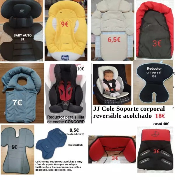 REDUCTORES PARA SILLA COCHE ETC .. COJIN SOPORTE CABEZA DESDE 3€