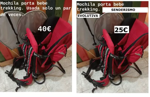 Porta bebe/niño mochila senderismo trekking desde 25€