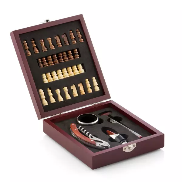 Set de Accesorios para Vino y Juego de Ajedrez InnovaGoods 2 en 1 – Rega