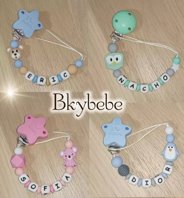 Chupeteros de silicona Bebé personalizados