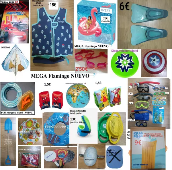 PLAYA ACCESORIOS VARIOS FLOTADOR PISCINA ETC DESDE 2€