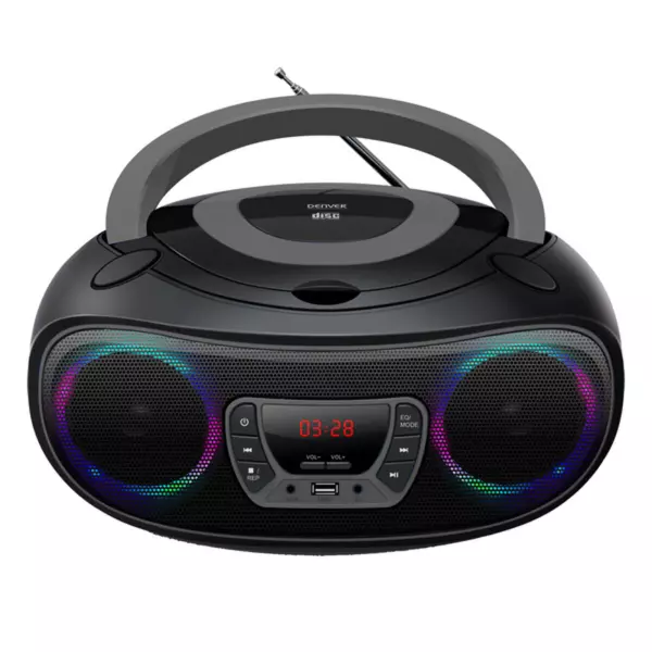 Radio CD Bluetooth Denver TCL-212BT 4W Gris Negro