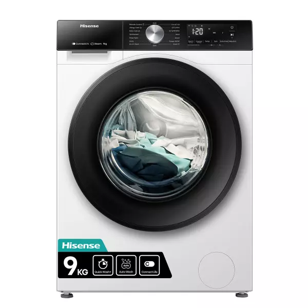 Lavadora Hisense WF3S9043BW3 9 kg 1400 rpm 60 cm – Conectividad Wi-Fi