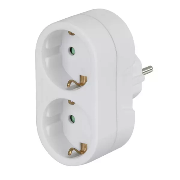 Ladrón de Enchufe Hama 00108876 Blanco 3680 W – Doble Conexión Segura