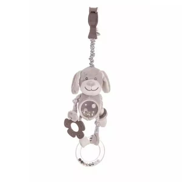Peluche Sonajero Coco Perro 28 cm – Juguete Sensorial para Bebés, Suave