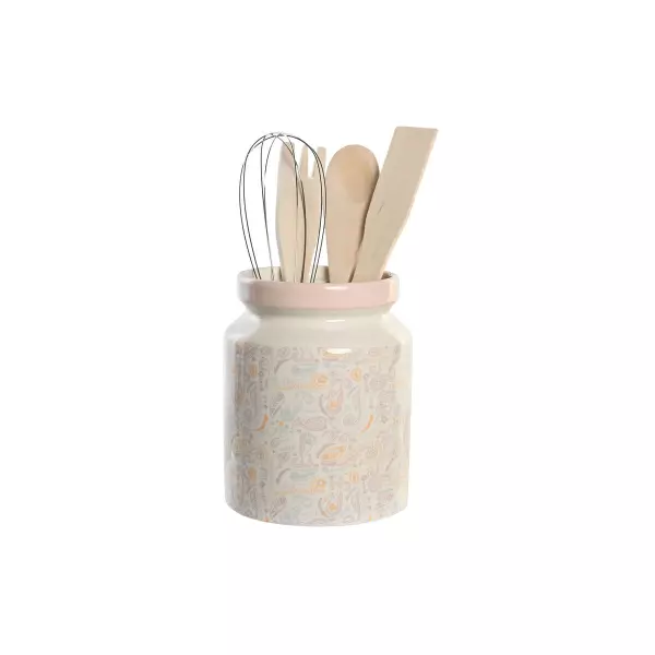 Bote para Utensilios de Cocina DKD Home Decor de Metal, Dolomita