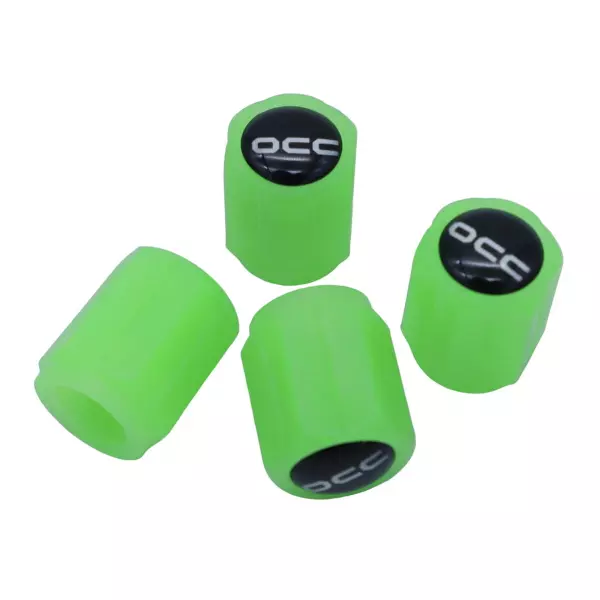 Tapones Válvula OCC Motorsport Fluorescente Verde (4 uds)