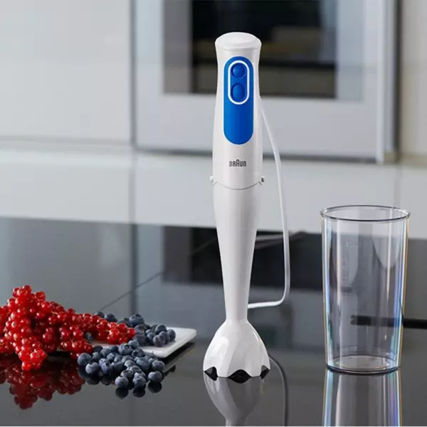 Batidora de Mano Braun MQ 3000 Smoothie Blanco/Azul 700 W con Vaso 600 m
