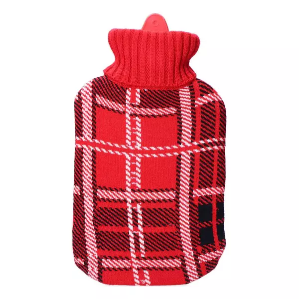 Bolsa de Agua Caliente EDM 76773 Rojo Escocés de Lana 2L – Alivio Térmic