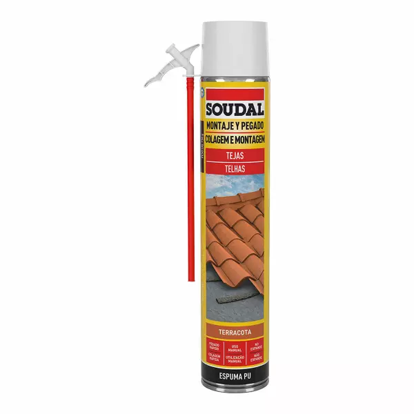 Espuma de Poliuretano Soudal para Tejado Rojo 750 ml Resistente