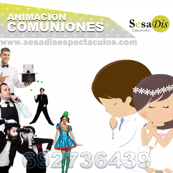 Animación para comuniones. Animadores
