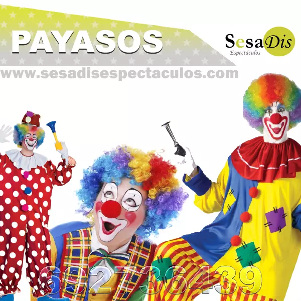 Payasos. Animaciones infantiles