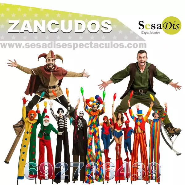 Zancudos. Espectáculos con zancos