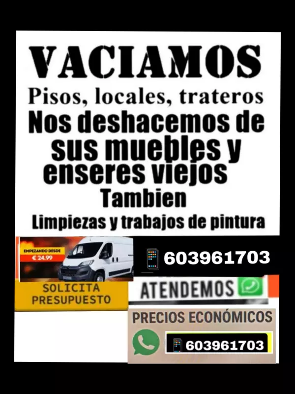 VACIAMOS LIMPIAMOS INMUEBLES ECONÓMICOS
