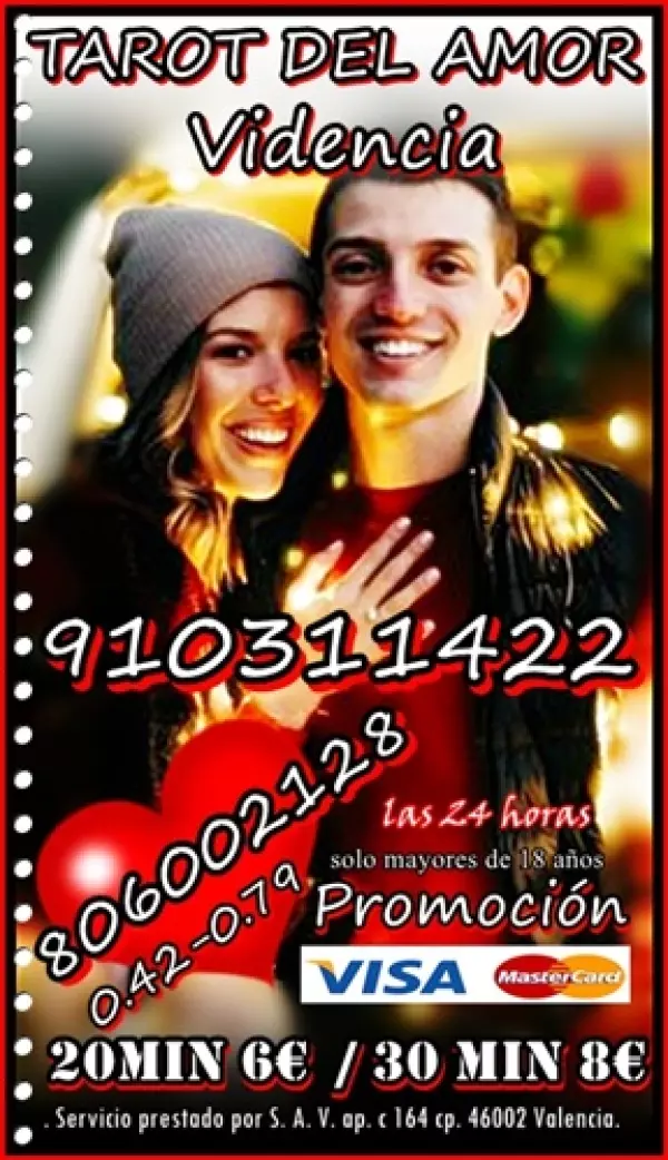 vidente medium TAROT DEL AMOR /VIDENCIA VISA desde 4€ 15